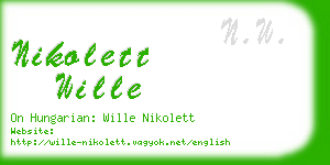 nikolett wille business card